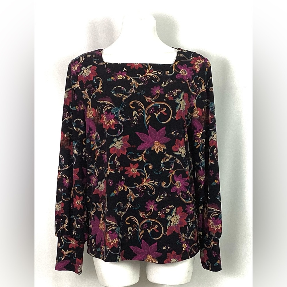 Elie Tahari-silky liquid knit blouse-size L